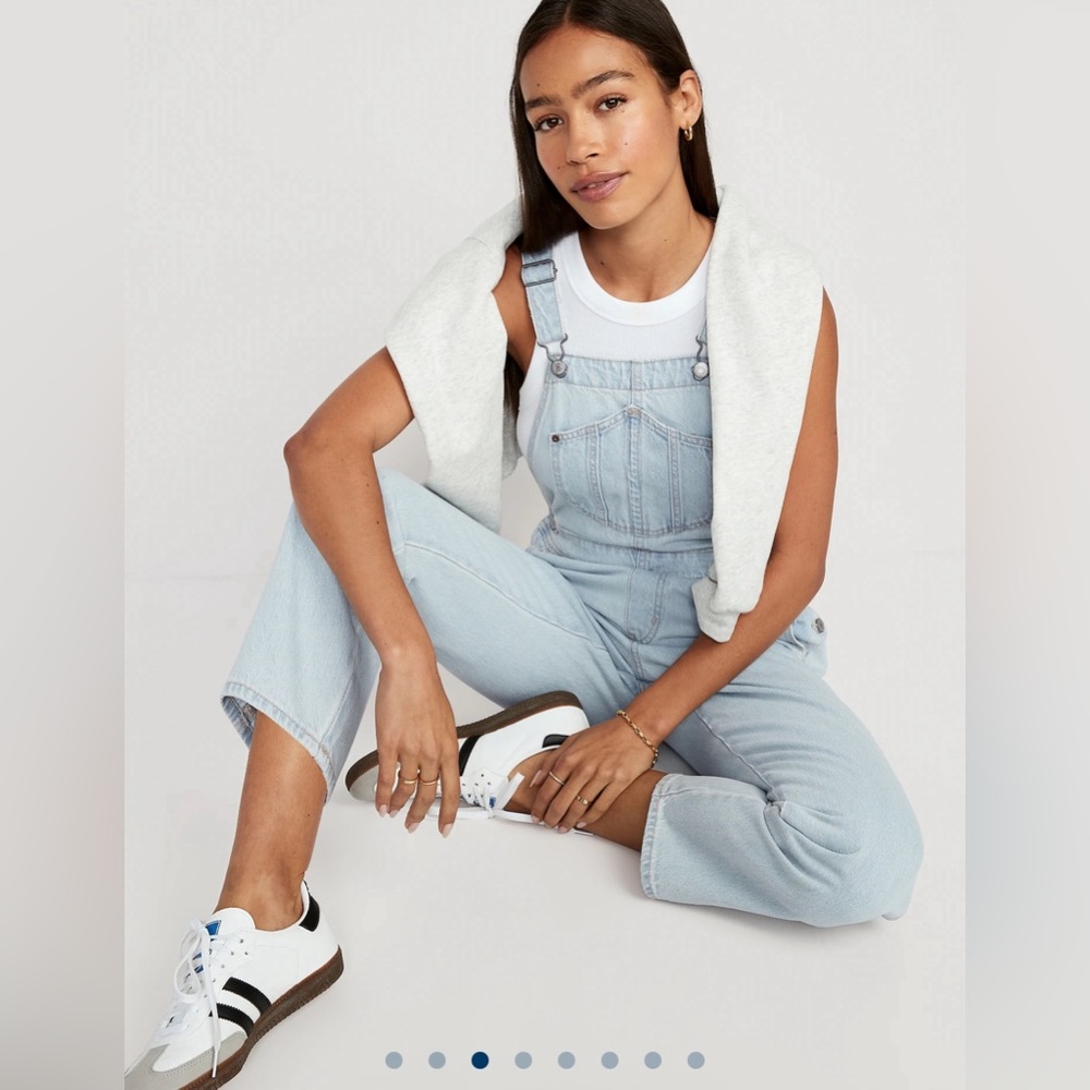 NEW light denim overalls - Picture 3 of 7